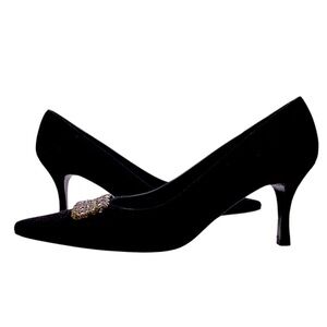 STUART WEITZMAN Black Suede Heels